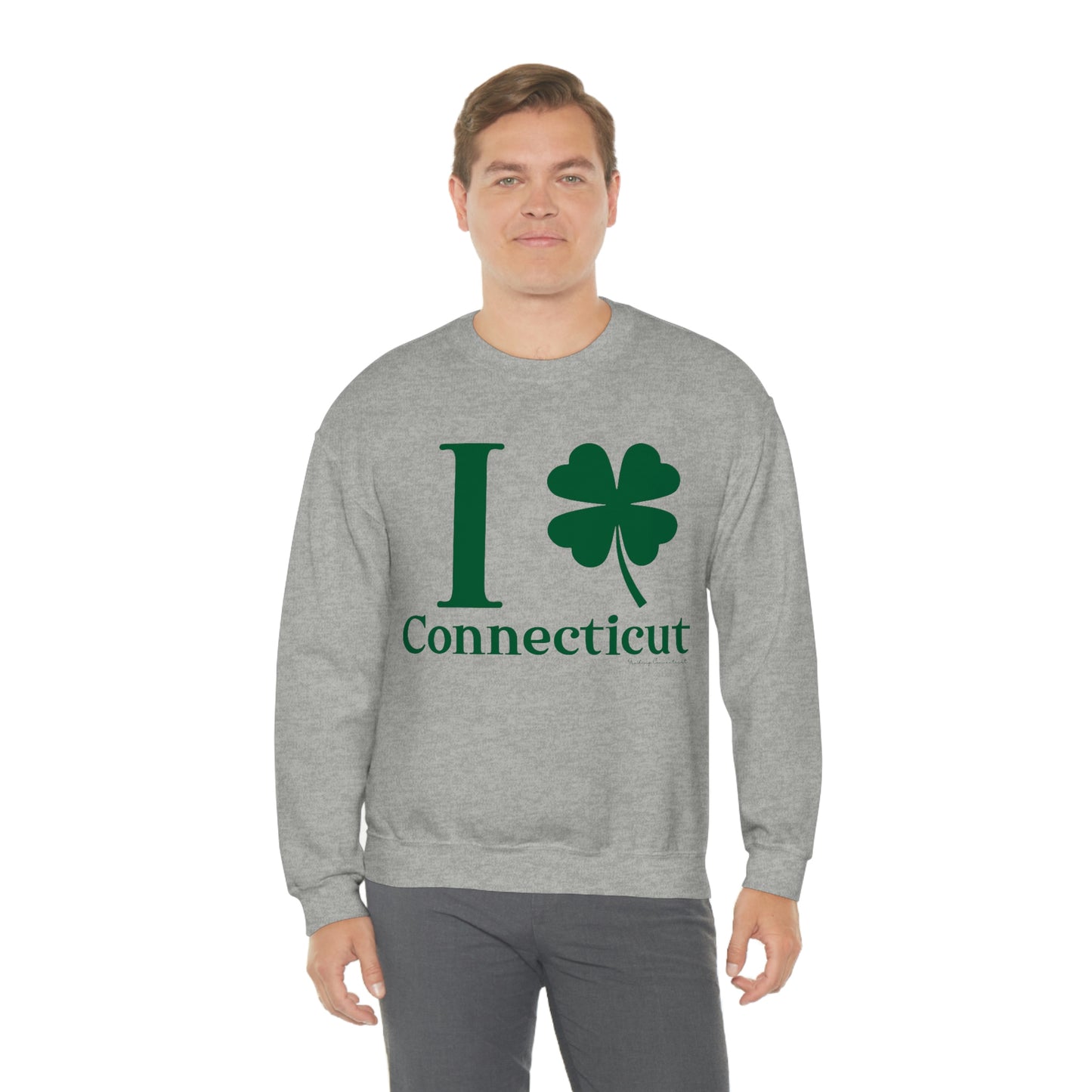 I Clover Connecticut (Green) Unisex Heavy Blend™ Crewneck Sweatshirt