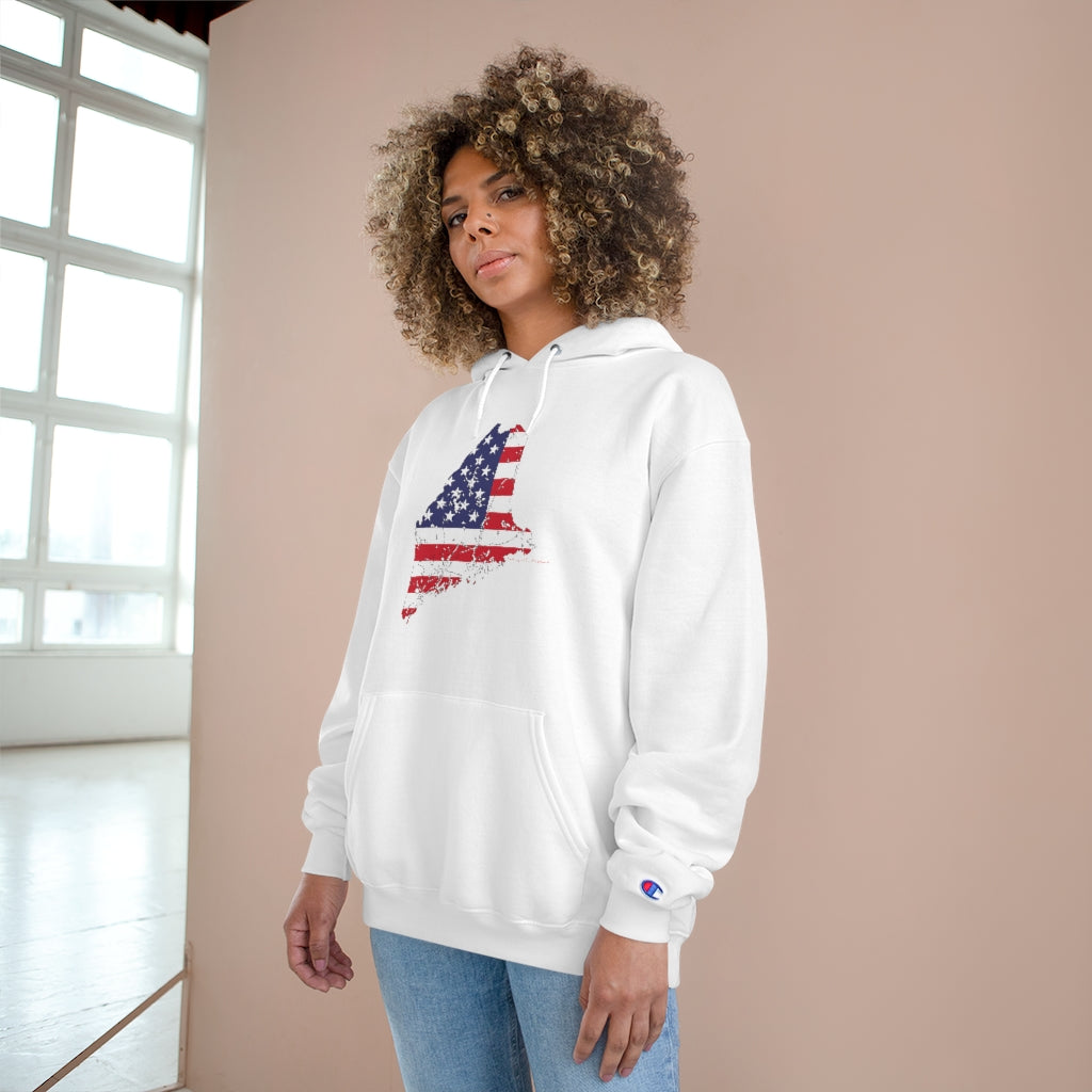 Maine American Flag Champion Hoodie