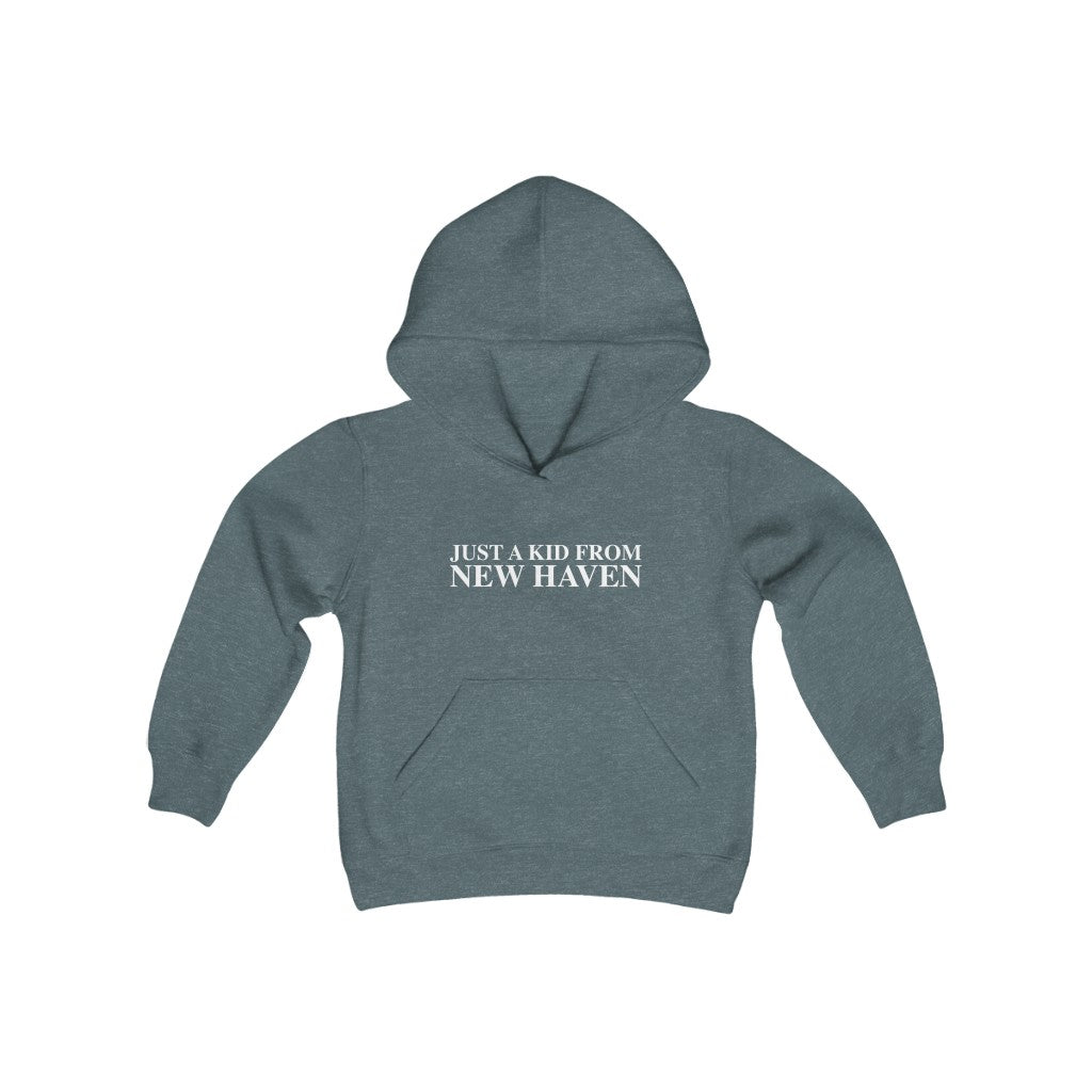 Just a kid from New Haven Youth Heavy Blend Hooded Sweatshirt