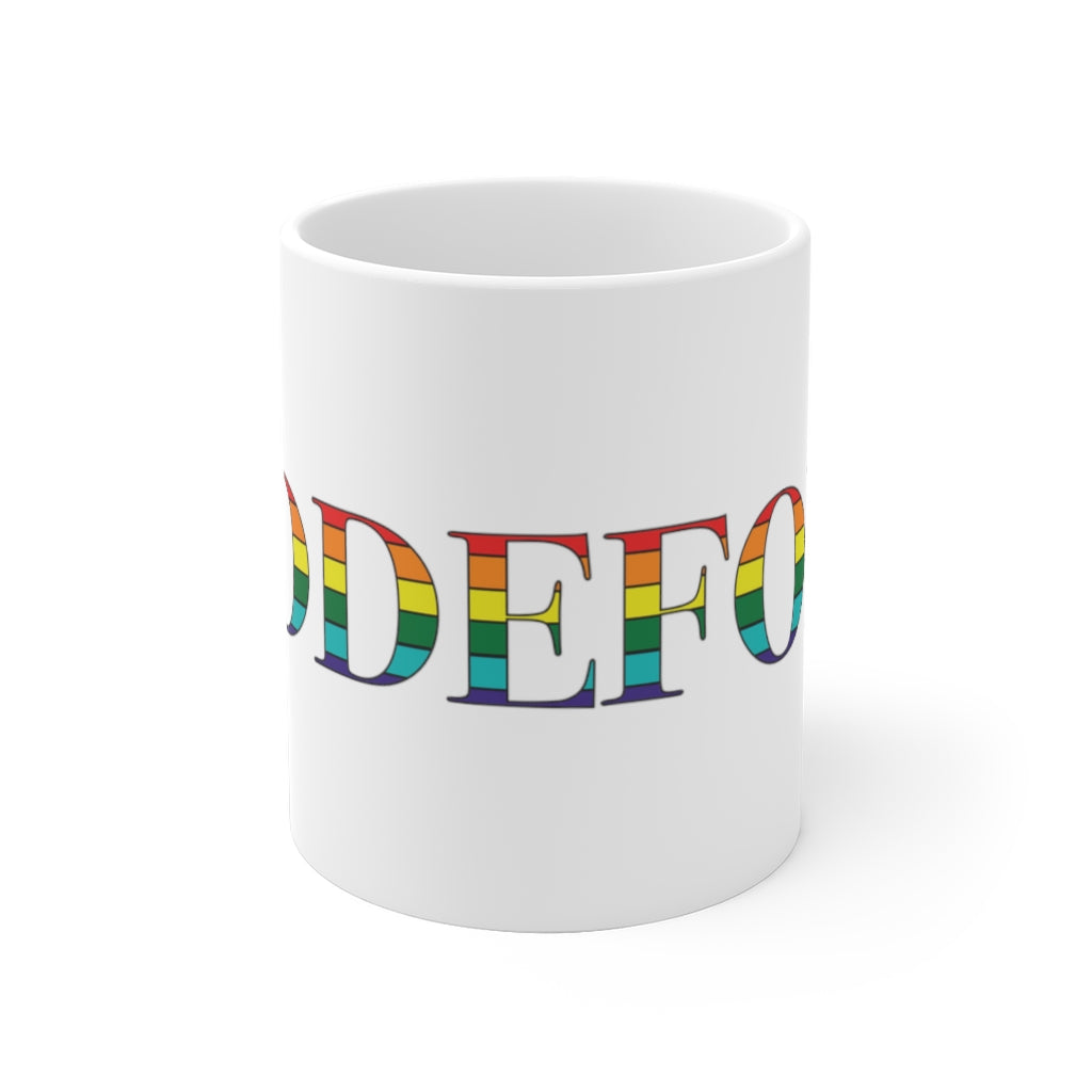 Biddeford Rainbow White Ceramic Mug