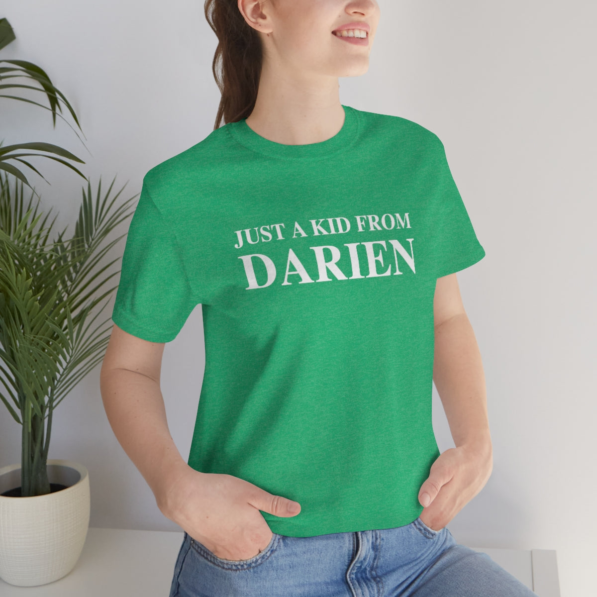 just a kid from darien ct unisex tee shirt