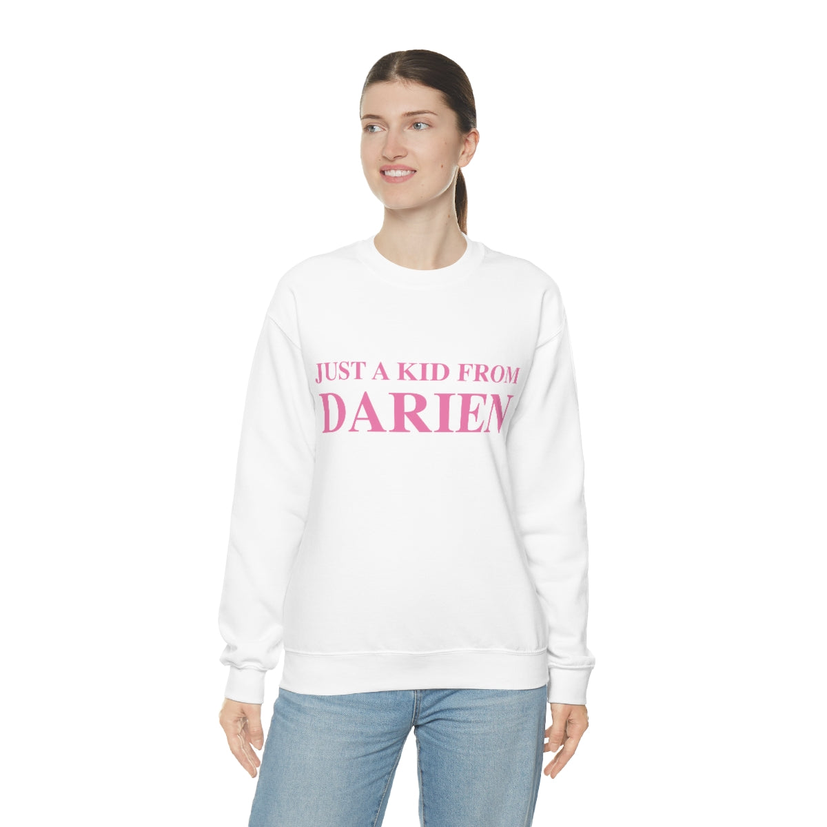 Just a kid from Darien Unisex Heavy Blend™ Crewneck Sweatshirt