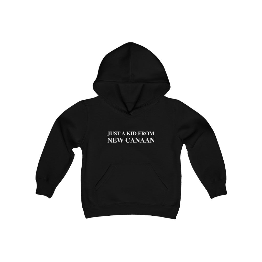 Just a kid from New Canaan Youth Heavy Blend Hooded Sweatshirt