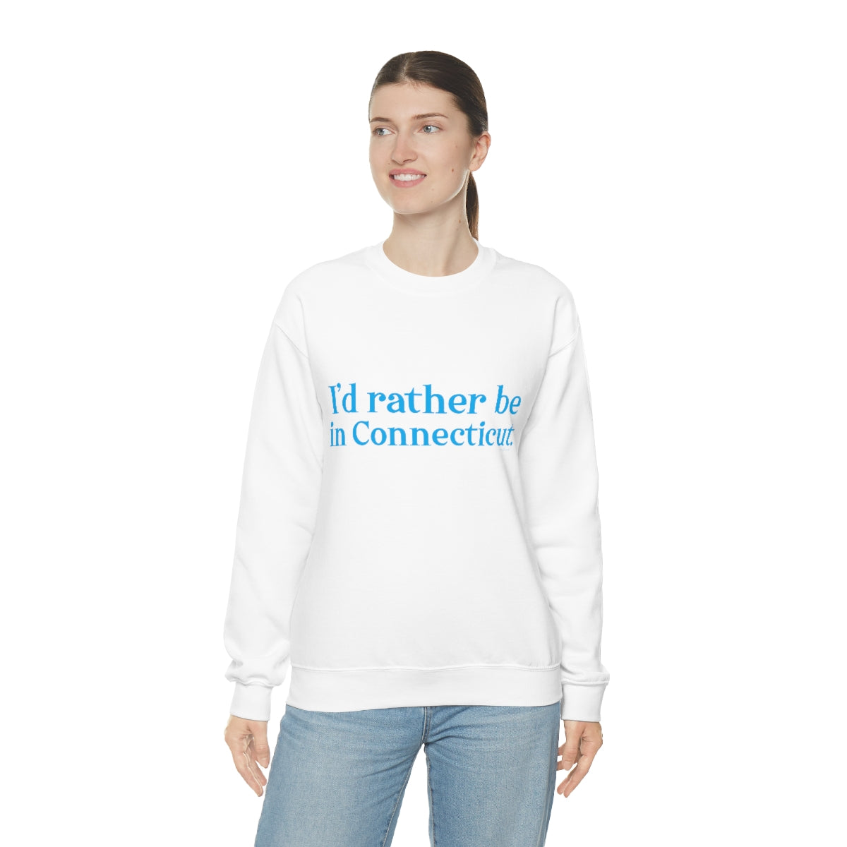 I'd rather be in Connecticut. Unisex Heavy Blend™ Crewneck Sweatshirt