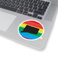 Connecticut Rainbow Kiss-Cut Stickers