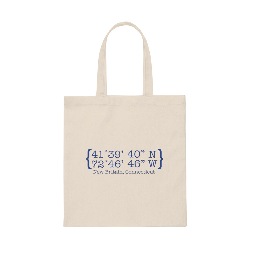 New Britain Coordinates Canvas Tote Bag