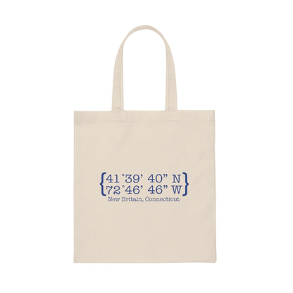 New Britain Coordinates Canvas Tote Bag