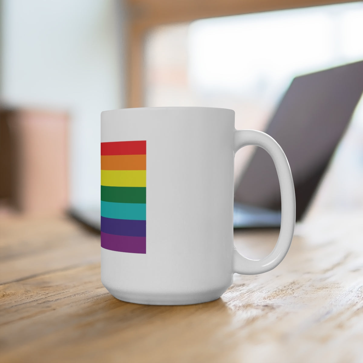 Minuteman Pride Flag White Ceramic Mug