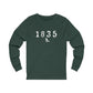 1835 Westport - White Unisex Jersey Long Sleeve Tee