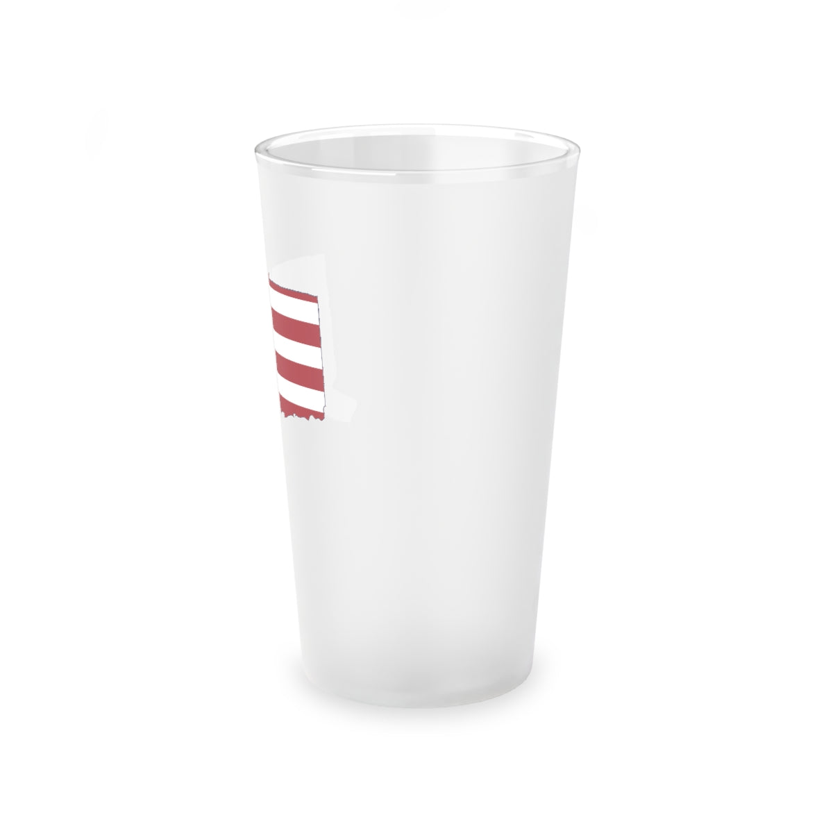 Connecticut American Flag Frosted Pint Glass, 16oz