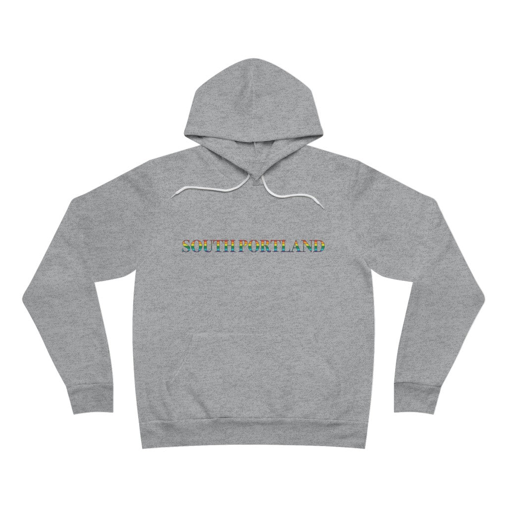 South Portland Rainbow Unisex Sponge Fleece Pullover Hoodie