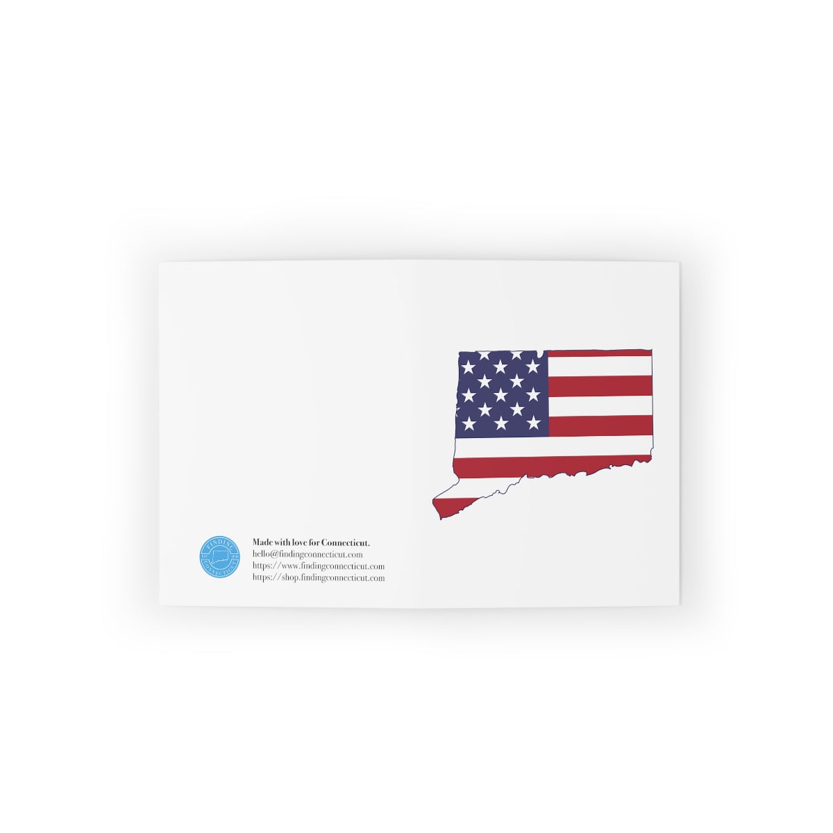 Connecticut American Flag Greeting Cards (8, 16, and 24 pcs)