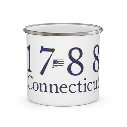 1788 Connecticut American Flag Enamel Camping Mug