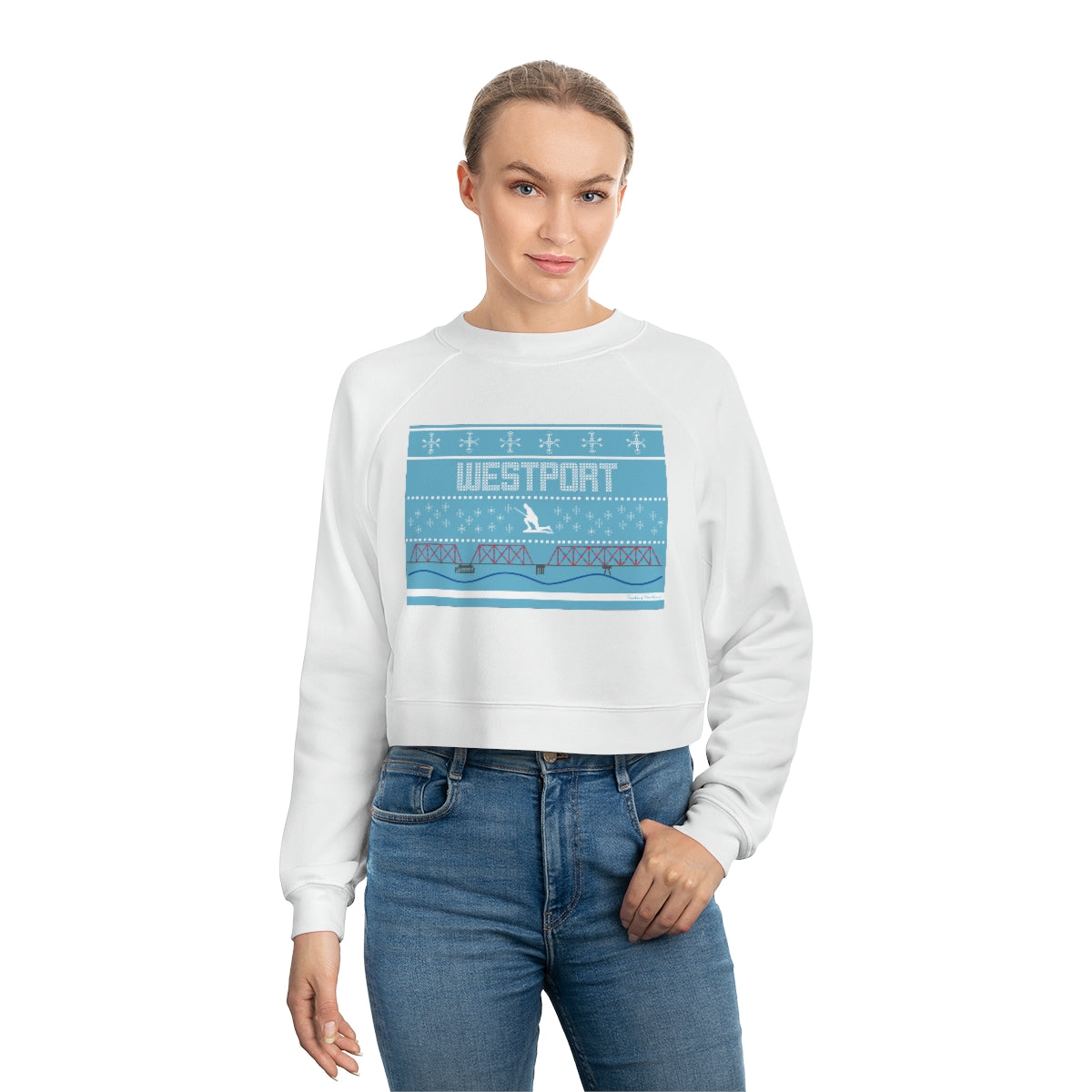 Westport Ugly Holiday Women's Cropped Fleece Pullover