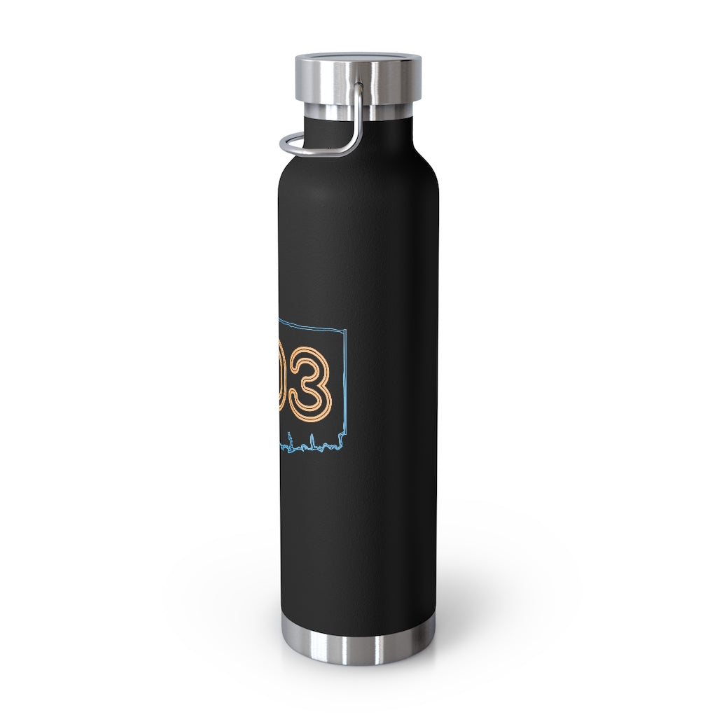 203 Neon - Orange Copper Vacuum Insulated Bottle, 22oz