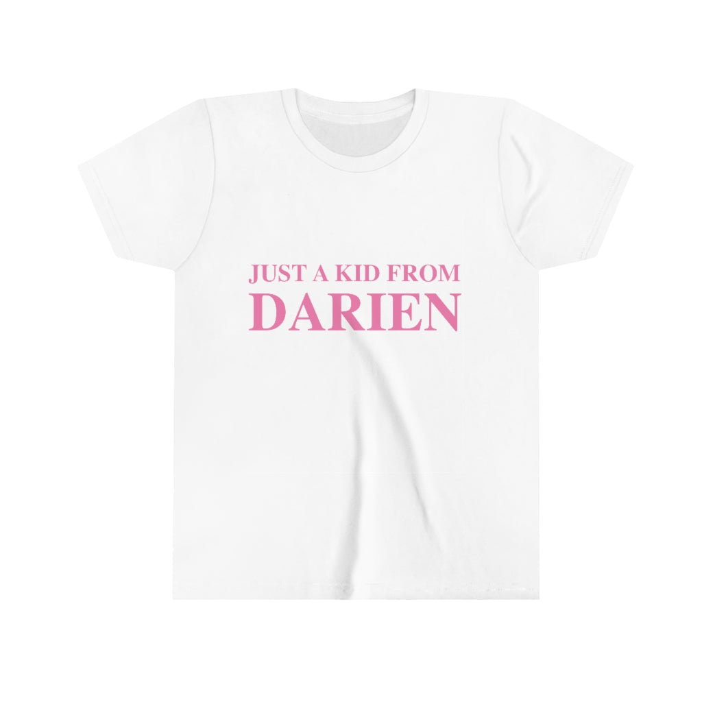 Just a kid from Darien youth children kids tee shirts