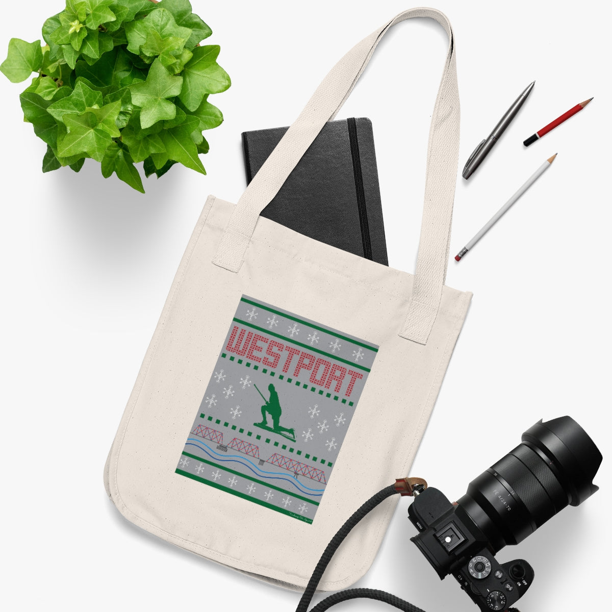 Westport Holiday Organic Canvas Tote Bag