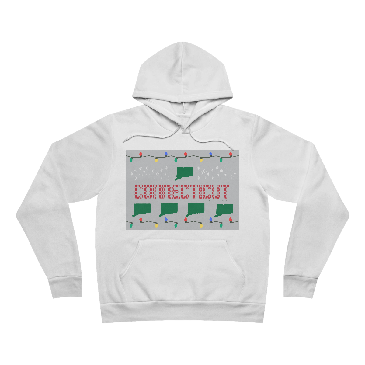 connecticut ugly holiday hooded sweatshirt hoodie 