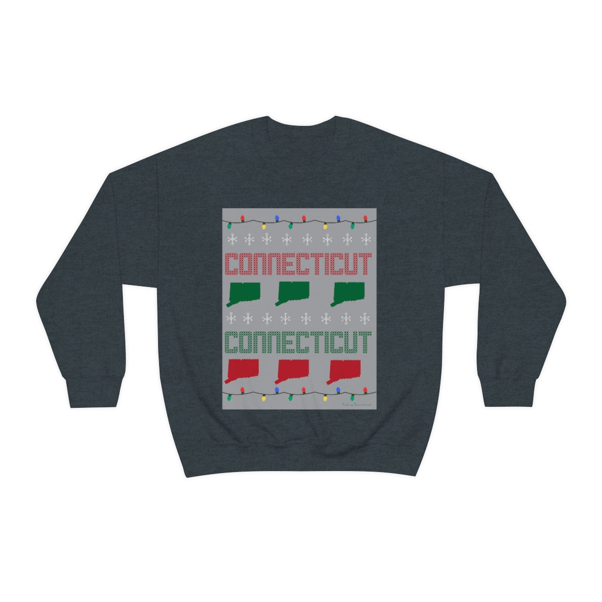 Connecticut Ugly Holiday Unisex Heavy Blend™ Crewneck Sweatshirt