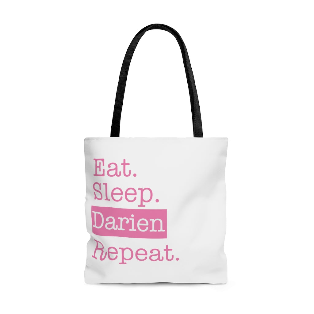 Eat. Sleep. Darien. Repeat. AOP Tote Bag