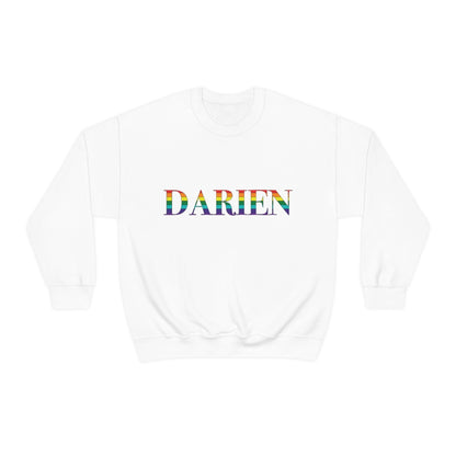 Darien rainbow pride unisex sweatshirt