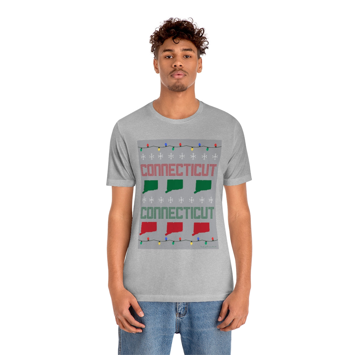 Connecticut Ugly Holiday Unisex Jersey Short Sleeve Tee