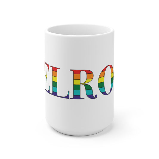 Melrose Rainbow White Ceramic Mug