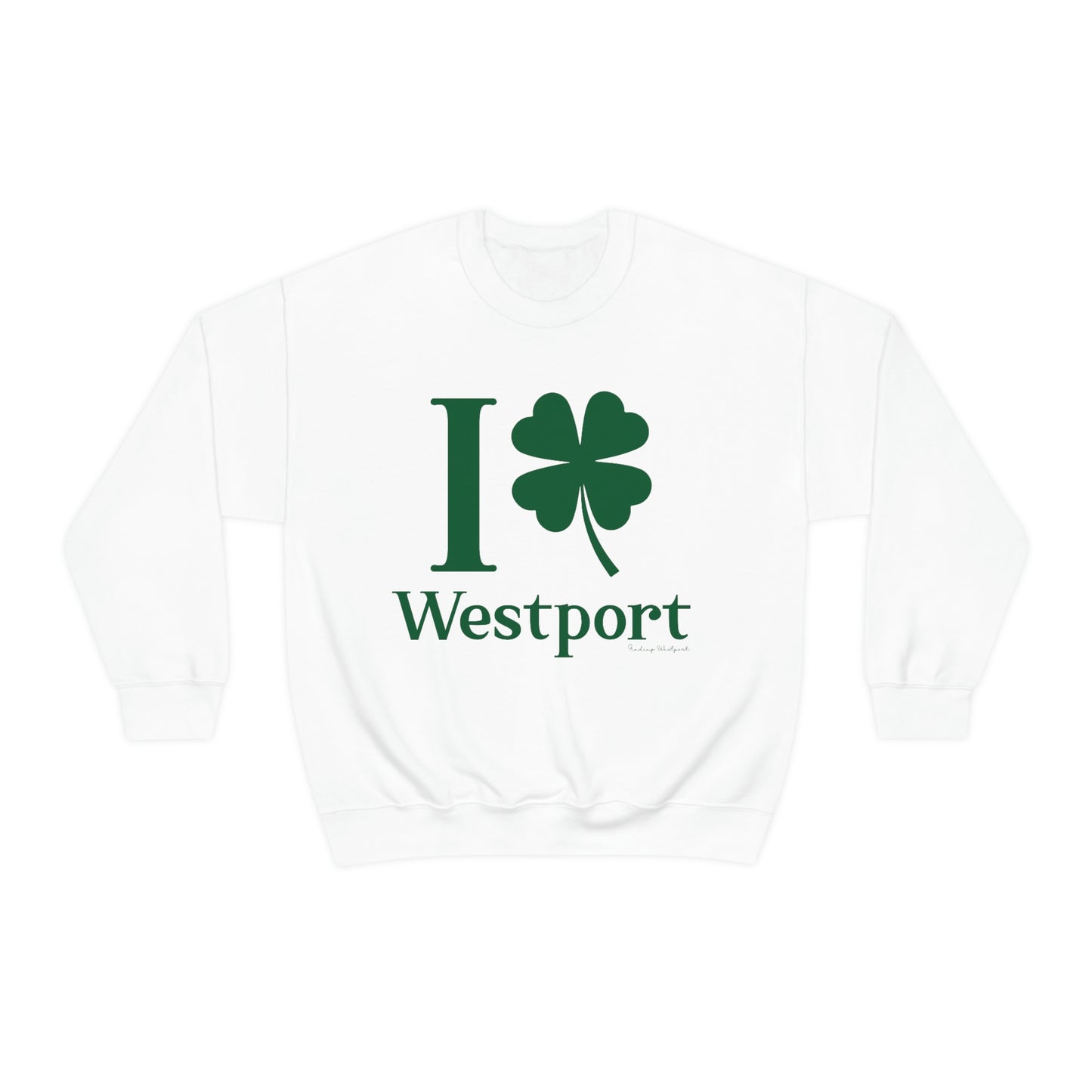 Westport Connecticut sweatshirt, I clover westport.