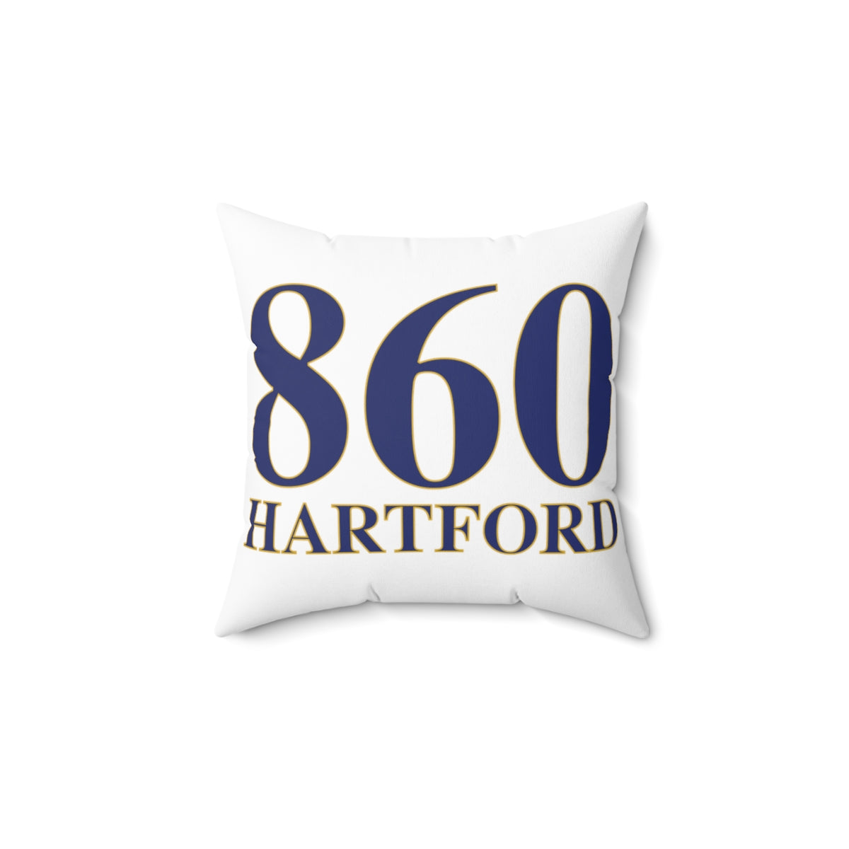 860 Hartford Spun Polyester Square Pillow 860 Hartford Collection. Inspired by the Connecticut flag and the 860! Show off for your pride for Connecticut and Hartford!   Proceeds of this collection go to help build Finding Connecticut’s website and brand. • Free USA shipping   Click here to go to our home page