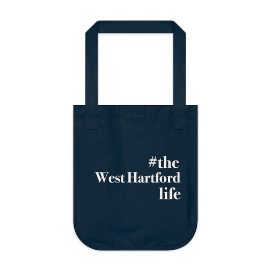 #thewesthartfordlife reusable tote bag. West Hartford Connecticut tee shirts, hoodies sweatshirts, mugs, other apparel, home gifts, and souvenirs. Proceeds of this collection go to help Finding Connecticut’s brand. Free USA shipping. 