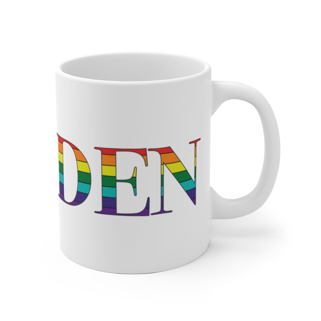 Meriden Rainbow White Ceramic Mug