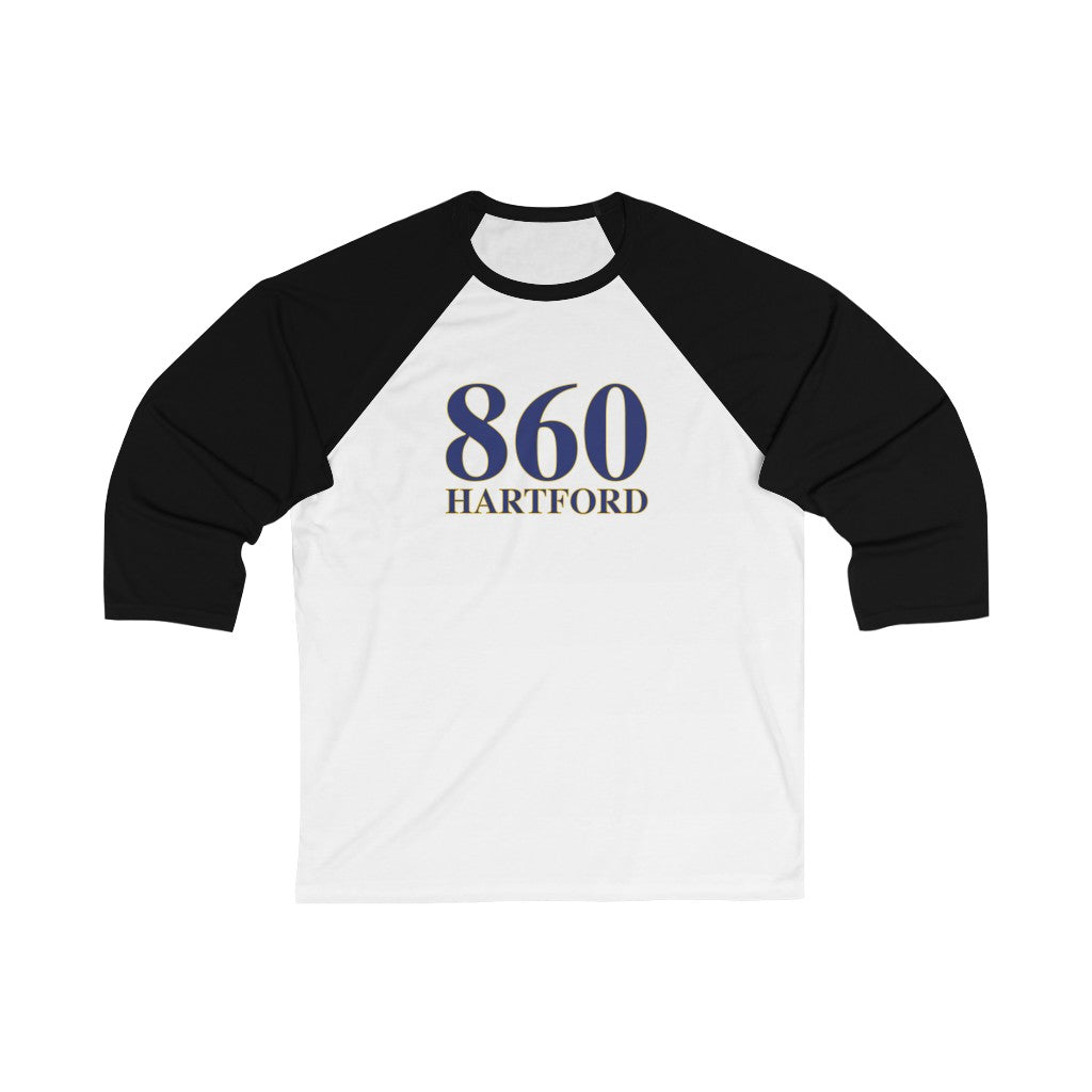 860 Hartford Unisex 3/4 Sleeve Baseball Tee 860 Hartford Collection. Inspired by the Connecticut flag and the 860! Show off for your pride for Connecticut and Hartford!   Proceeds of this collection go to help build Finding Connecticut’s website and brand. • Free USA shipping   Click here to go to our home page