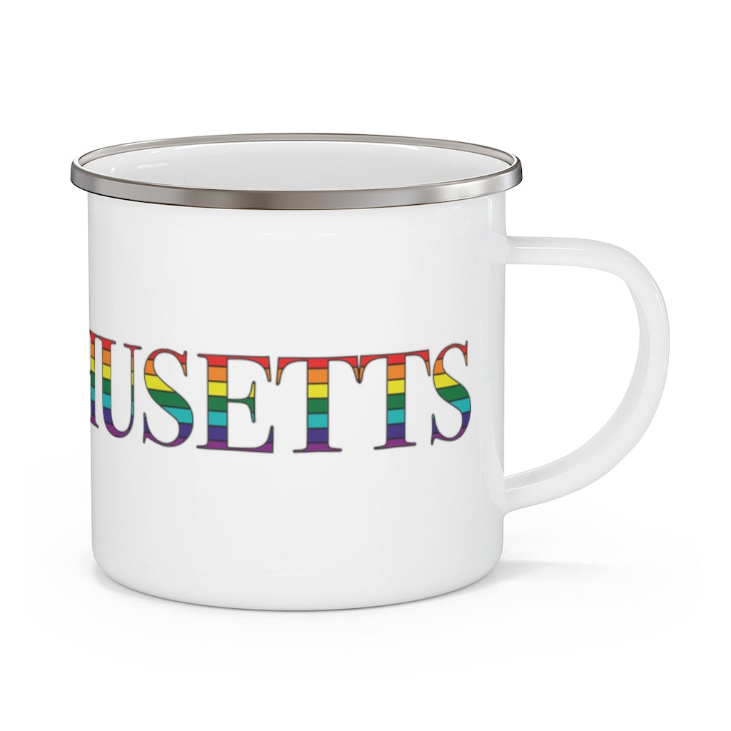 Massachusetts Rainbow  Enamel Camping Mug