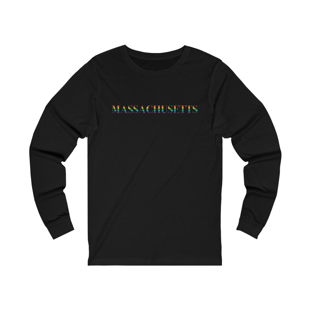 Massachusetts Rainbow Unisex Jersey Long Sleeve Tee