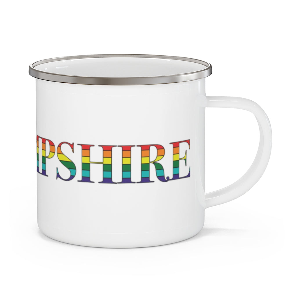 New Hampshire Rainbow Enamel Camping Mug