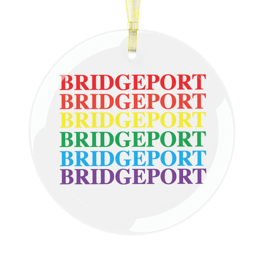 Bridgeport Pride Glass Ornament