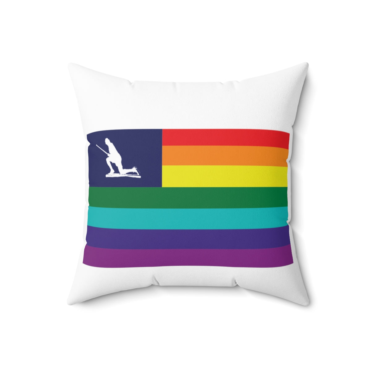 Minuteman Pride Flag Spun Polyester Square Pillow