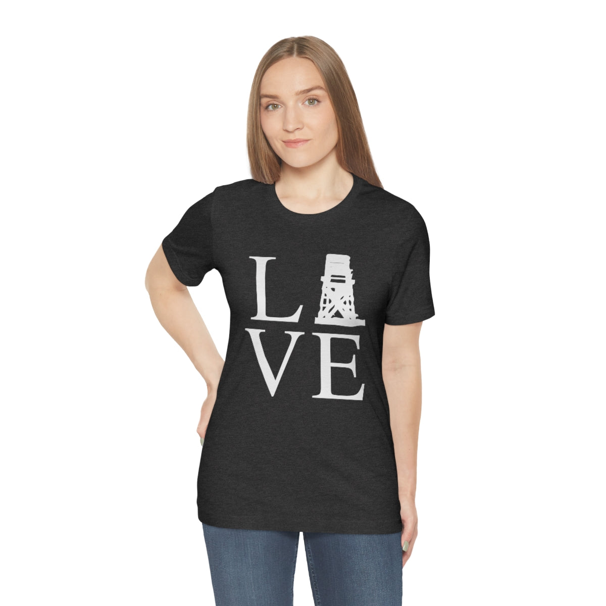 Fairfield Love (front) Unisex Jersey Short Sleeve Tee