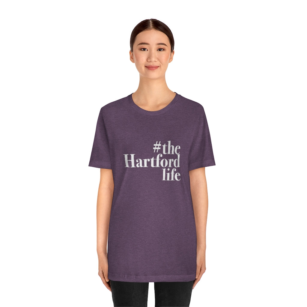  #thehartfordlife Unisex Jersey Short Sleeve Tee  Proceeds help grow Finding Connecticut's website and brand.   Click here to go back to our home page. 