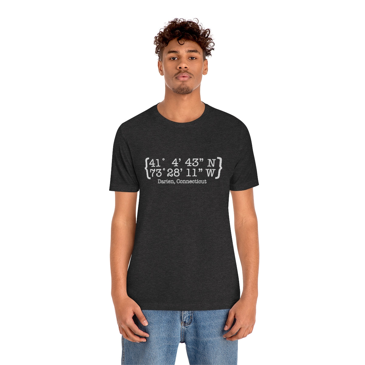 Darien Coordinates Unisex Jersey Short Sleeve Tee