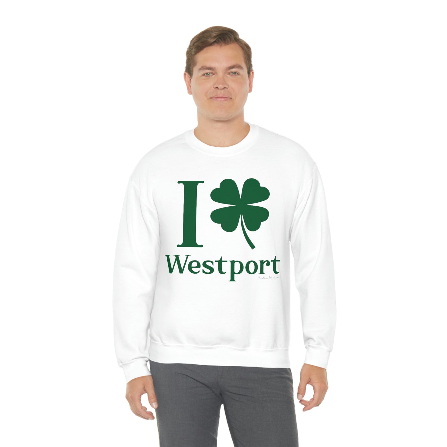 I Clover Westport (Green) Unisex Heavy Blend™ Crewneck Sweatshirt