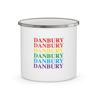 danbury pride camping mug, danbury ct