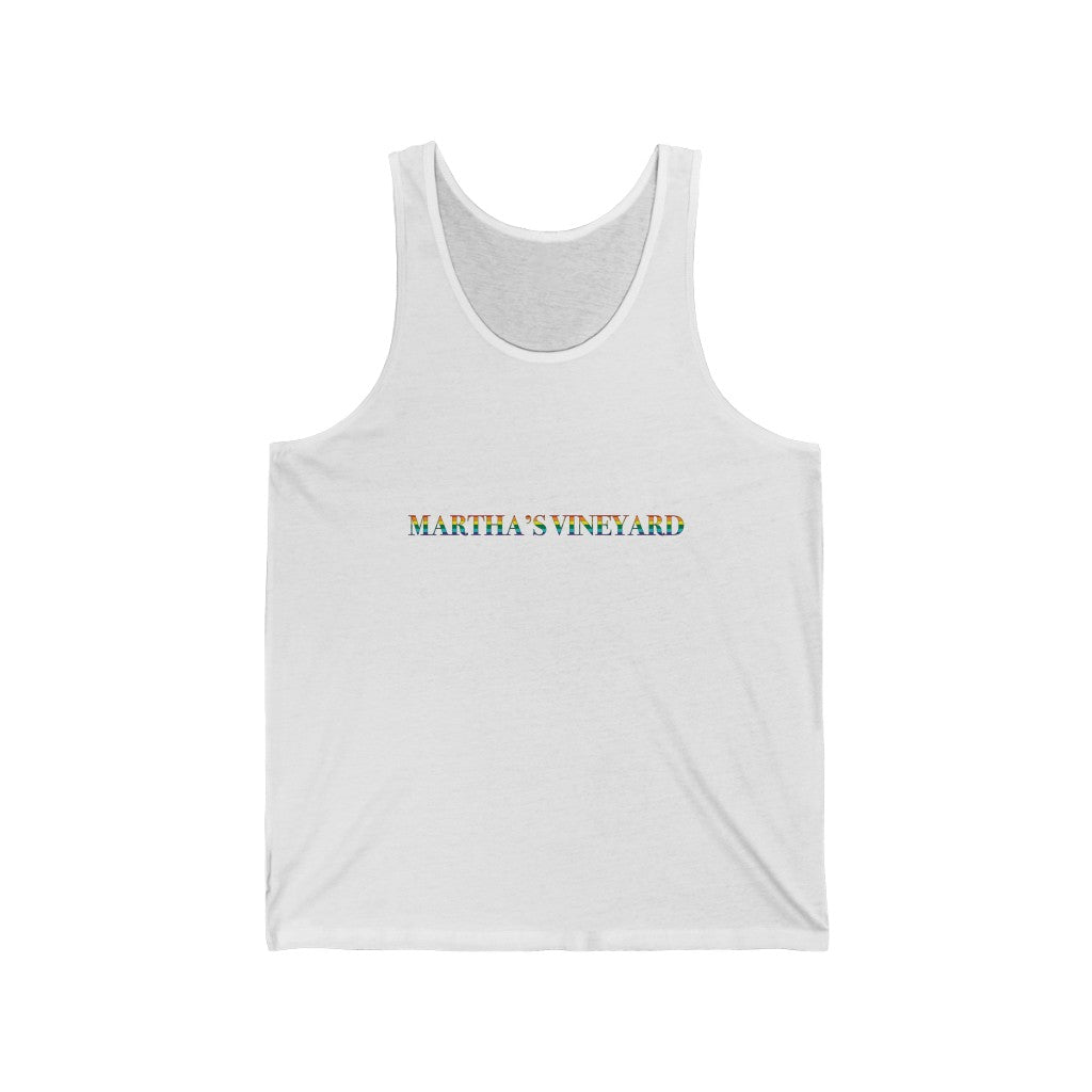 Martha's Vineyard Rainbow Unisex Jersey Tank