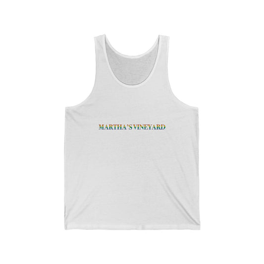 Martha's Vineyard Rainbow Unisex Jersey Tank