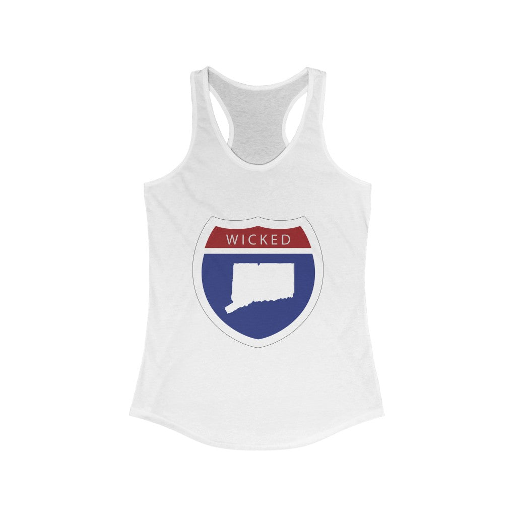 Wicked Connecticut Interstate Women's Ideal Racerback Tank