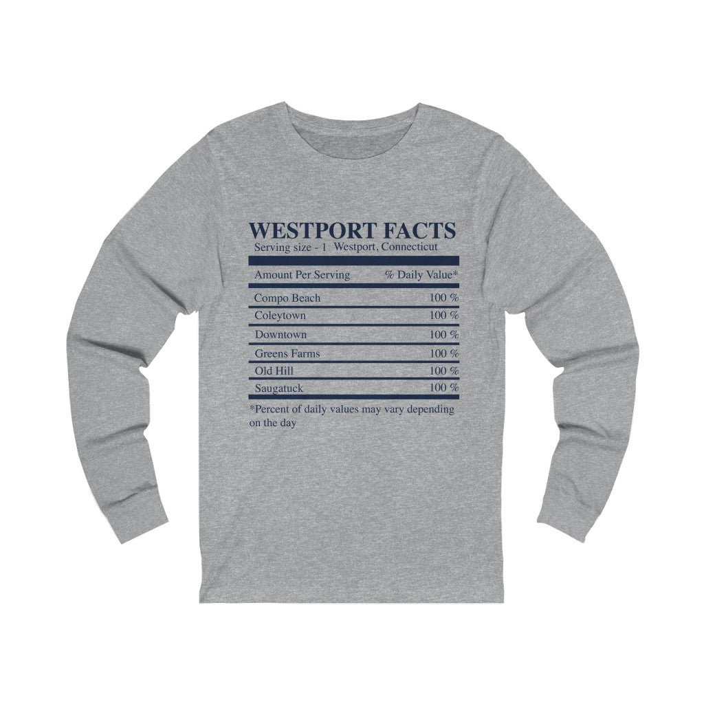 westport facts long sleeve tee shirt