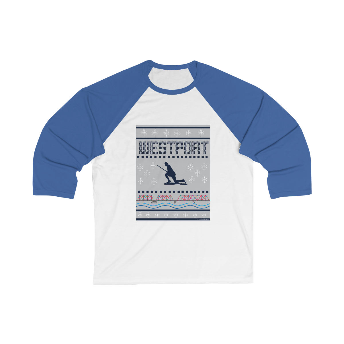 Westport Ugly Holiday Unisex 3\4 Sleeve Baseball Tee