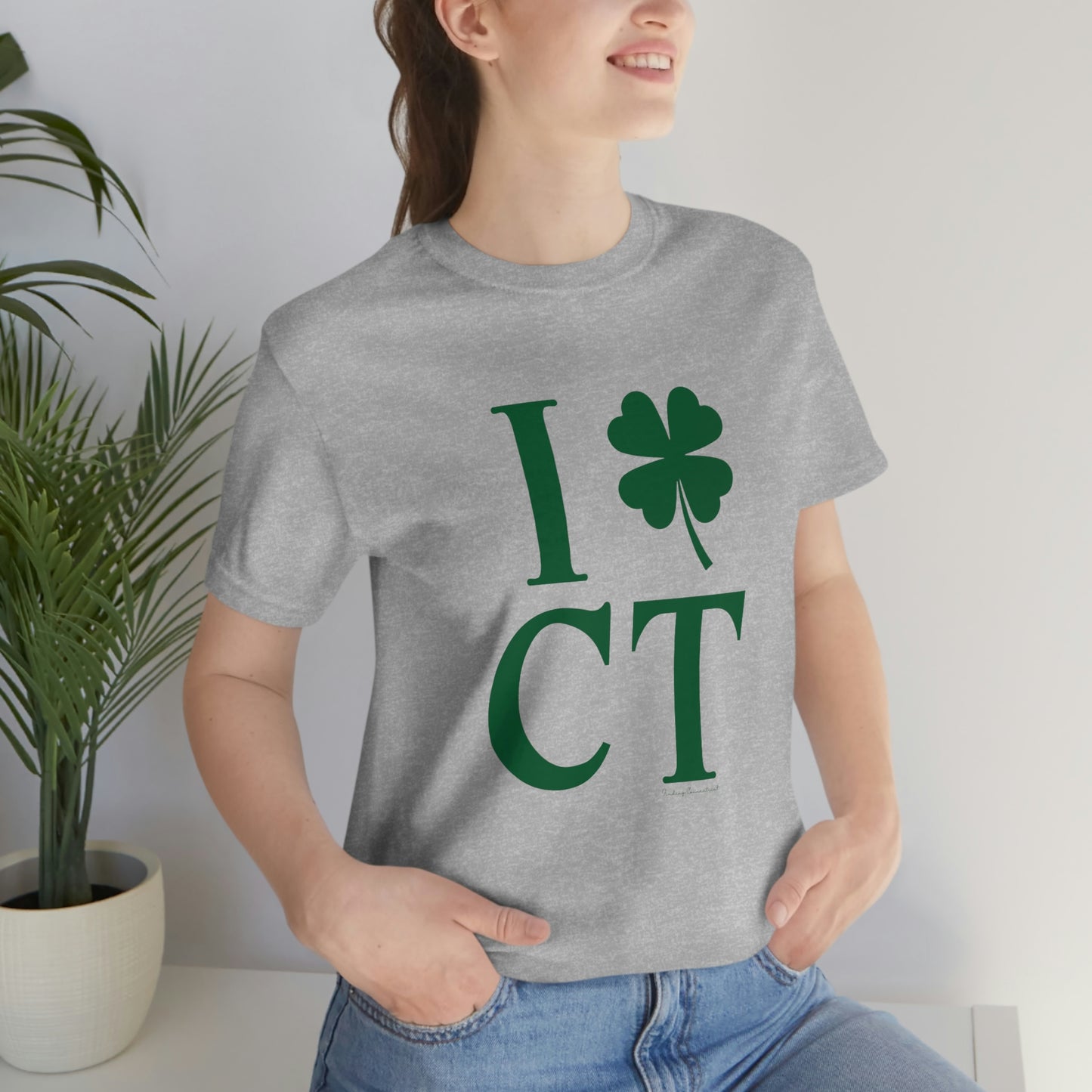 I Clover CT (Green) Unisex Jersey Short Sleeve Tee