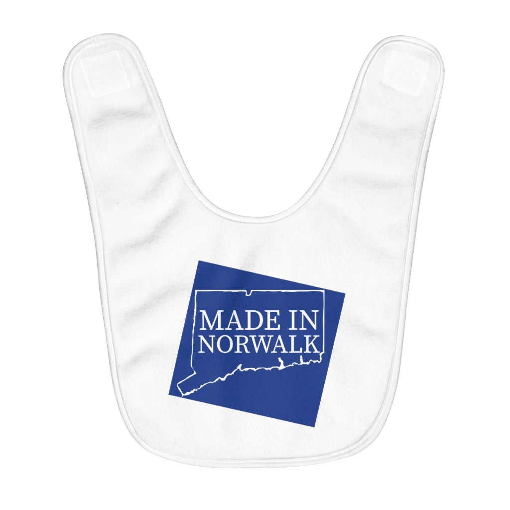 Made in Norwalk Fleece Baby Bib