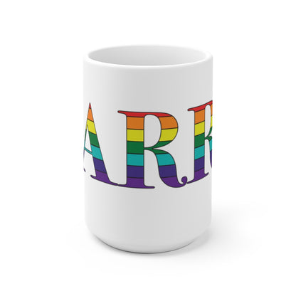 Barre Rainbow White Ceramic Mug